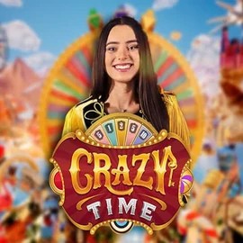 Crazy Time slot logo by Evolution at Oranje Palace Casino