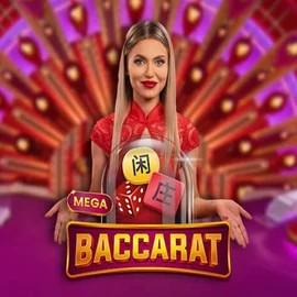 Mega Baccarat slot visual from Pragmatic Play available on oranjepalace-casino.co.nl