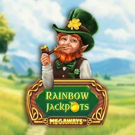 Rainbow Jackpots Megaways logo by Red Tiger Gaming at Oranje Palace Casino