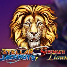Official Jackpots logo: Stellar Jackpots with Serengeti Lions by Lightning Box Game at Oranje Palace Casino